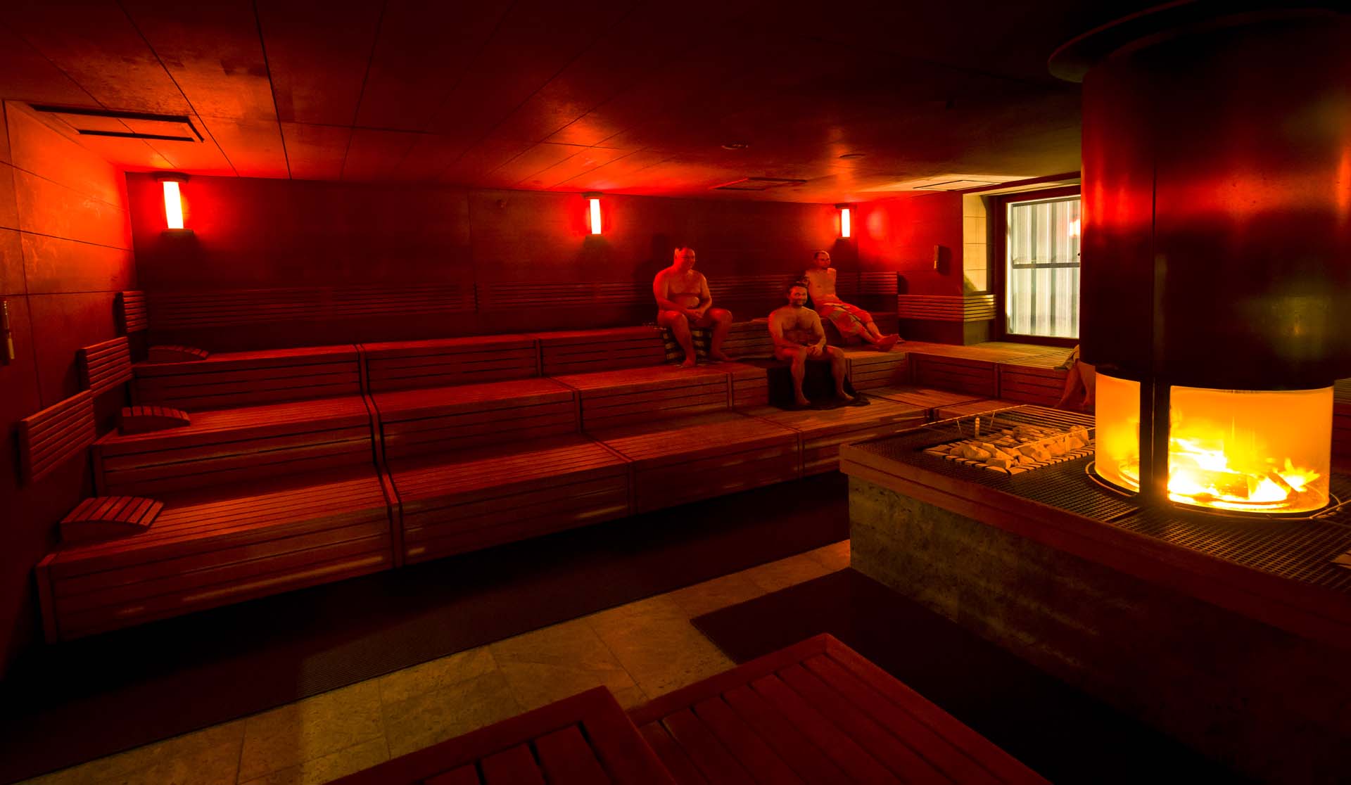 Feuersauna Fitness Island – Wellness St. Gallen Saunawelt